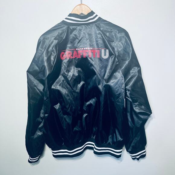 Augusta Jacket Keith Urban VIP Graffiti U Tour Black Satin Backstage Concert XL - Picture 3 of 6